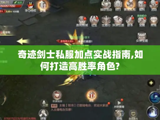 奇迹剑士私服加点实战指南,如何打造高胜率角色?