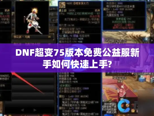DNF超变75版本免费公益服新手如何快速上手?