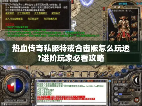 热血传奇私服特戒合击版怎么玩透?进阶玩家必看攻略