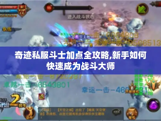 奇迹私服斗士加点全攻略,新手如何快速成为战斗大师