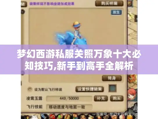 梦幻西游私服关照万象十大必知技巧,新手到高手全解析