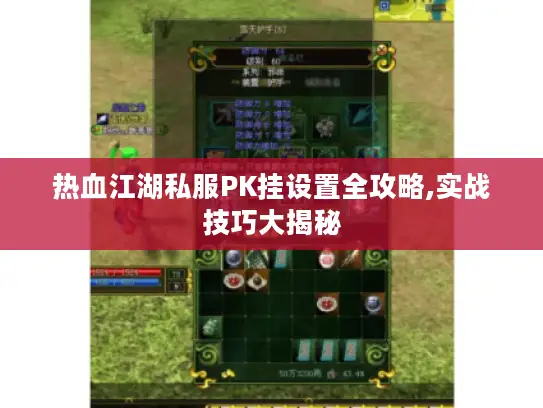 热血江湖私服PK挂设置全攻略,实战技巧大揭秘