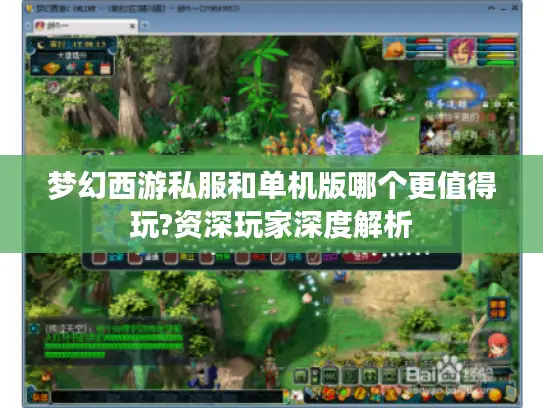 梦幻西游私服和单机版哪个更值得玩?资深玩家深度解析