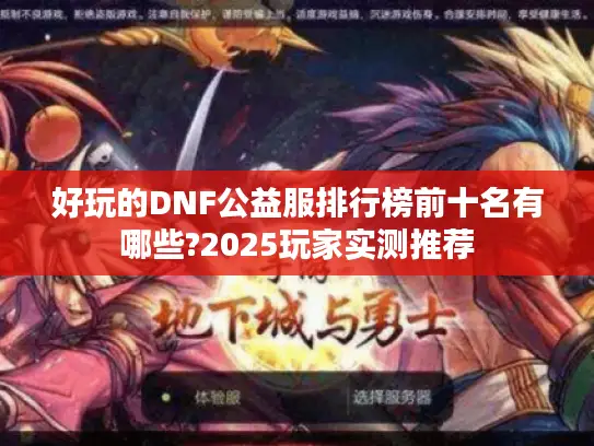 好玩的DNF公益服排行榜前十名有哪些?2025玩家实测推荐