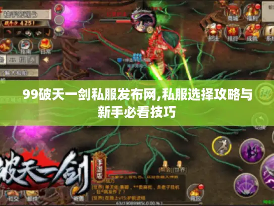 99破天一剑私服发布网,私服选择攻略与新手必看技巧