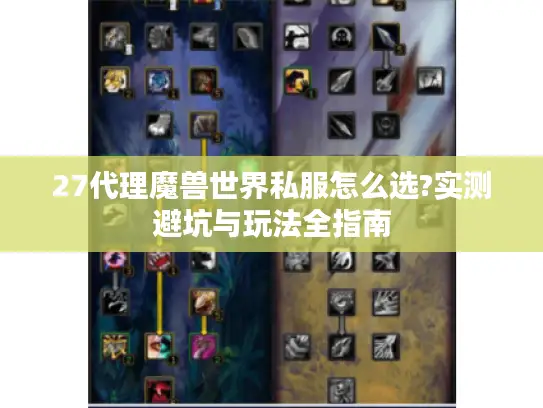 27代理魔兽世界私服怎么选?实测避坑与玩法全指南