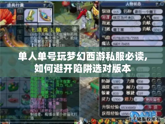 单人单号玩梦幻西游私服必读,如何避开陷阱选对版本 单人单号玩梦幻西游私服必读,如何避开陷阱选对版本