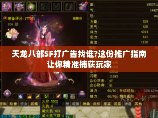 天龙八部SF打广告找谁?这份推广指南让你精准捕获玩家 天龙八部SF打广告找谁?这份推广指南让你精准捕获玩家