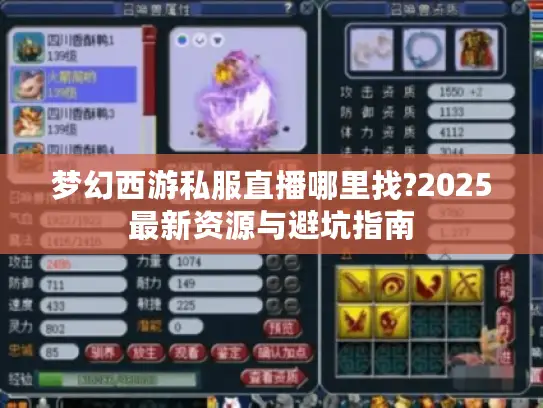 梦幻西游私服直播哪里找?2025最新资源与避坑指南 梦幻西游私服直播哪里找?2025最新资源与避坑指南