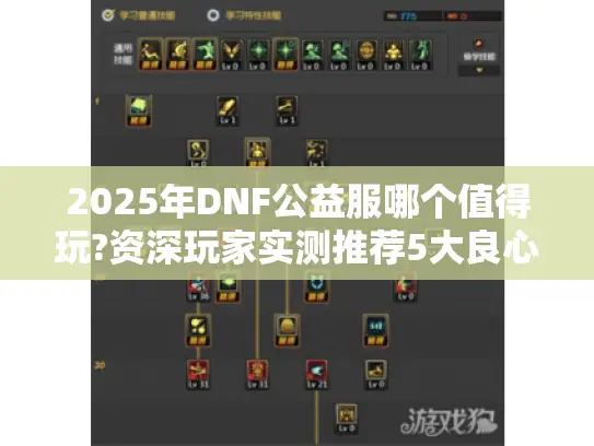 2025年DNF公益服哪个值得玩?资深玩家实测推荐5大良心版本