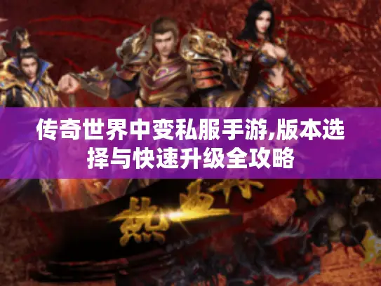 传奇世界中变私服手游,版本选择与快速升级全攻略