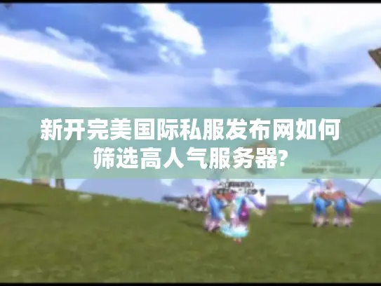 新开完美国际私服发布网如何筛选高人气服务器?