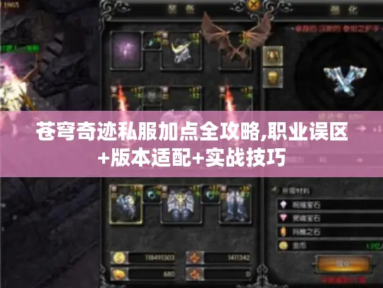 苍穹奇迹私服加点全攻略,职业误区+版本适配+实战技巧 苍穹奇迹私服加点全攻略,职业误区+版本适配+实战技巧