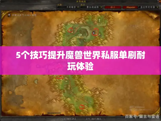 5个技巧提升魔兽世界私服单刷耐玩体验