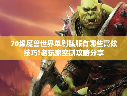 70级魔兽世界单刷私服有哪些高效技巧?老玩家实测攻略分享