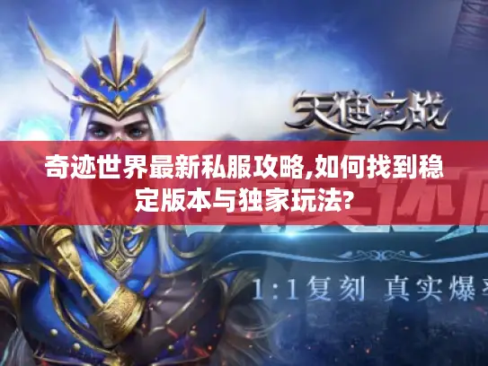 奇迹世界最新私服攻略,如何找到稳定版本与独家玩法?