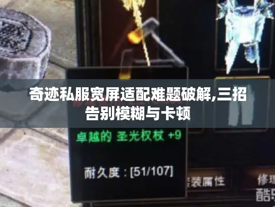 奇迹私服宽屏适配难题破解,三招告别模糊与卡顿