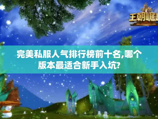 完美私服人气排行榜前十名,哪个版本最适合新手入坑?