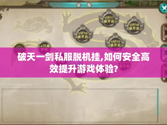破天一剑私服脱机挂,如何安全高效提升游戏体验?