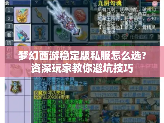 梦幻西游稳定版私服怎么选?资深玩家教你避坑技巧