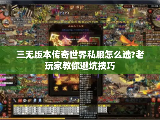 三无版本传奇世界私服怎么选?老玩家教你避坑技巧