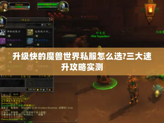 升级快的魔兽世界私服怎么选?三大速升攻略实测 升级快的魔兽世界私服怎么选?三大速升攻略实测