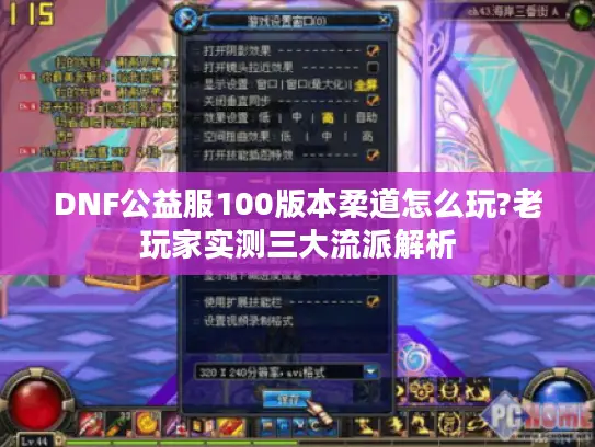 DNF公益服100版本柔道怎么玩?老玩家实测三大流派解析
