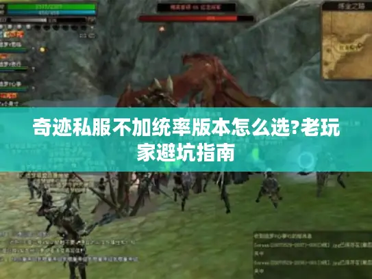 奇迹私服不加统率版本怎么选?老玩家避坑指南 奇迹私服不加统率版本怎么选?老玩家避坑指南