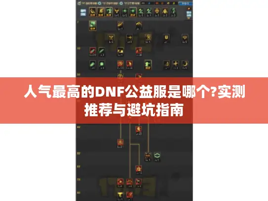 人气最高的DNF公益服是哪个?实测推荐与避坑指南