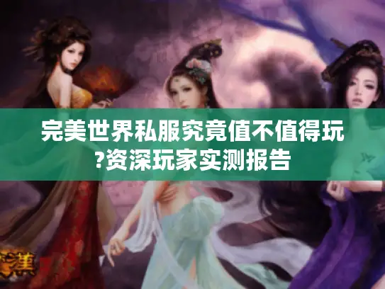 完美世界私服究竟值不值得玩?资深玩家实测报告 完美世界私服究竟值不值得玩?资深玩家实测报告