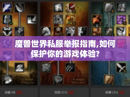 魔兽世界私服举报指南,如何保护你的游戏体验?
