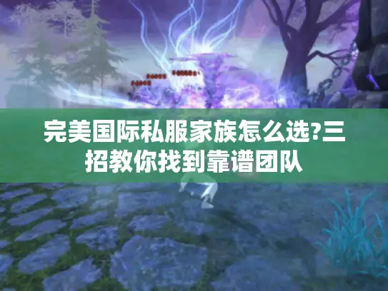 完美国际私服家族怎么选?三招教你找到靠谱团队