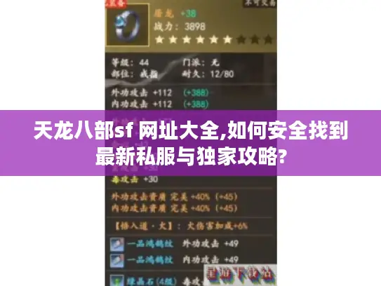天龙八部sf 网址大全,如何安全找到最新私服与独家攻略?