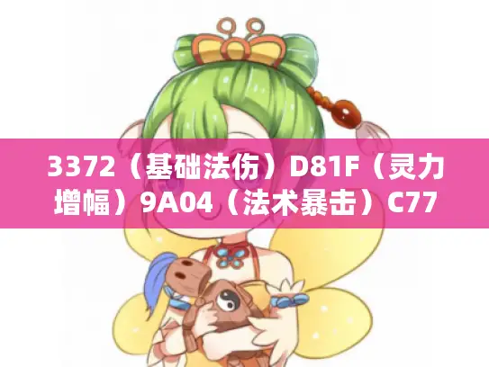 3372（基础法伤）D81F（灵力增幅）9A04（法术暴击）C773（灵力回收）