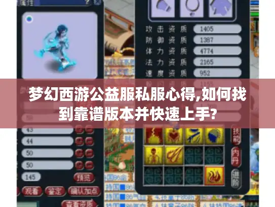 梦幻西游公益服私服心得,如何找到靠谱版本并快速上手?