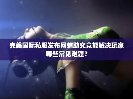 完美国际私服发布网辅助究竟能解决玩家哪些常见难题？