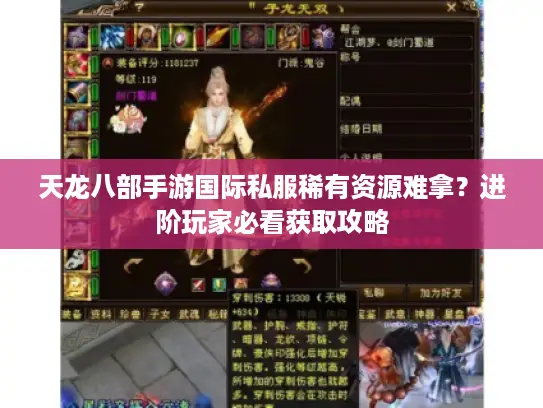 天龙八部手游国际私服稀有资源难拿？进阶玩家必看获取攻略