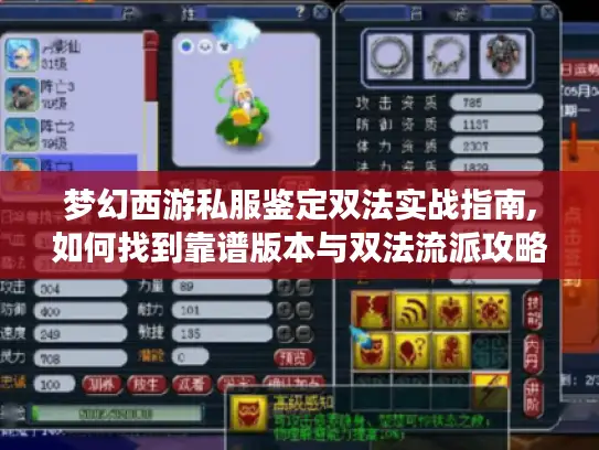 梦幻西游私服鉴定双法实战指南,如何找到靠谱版本与双法流派攻略