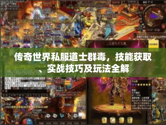 传奇世界私服道士群毒，技能获取、实战技巧及玩法全解