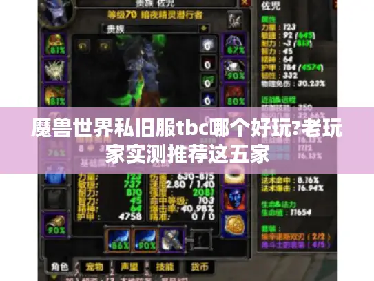 魔兽世界私旧服tbc哪个好玩?老玩家实测推荐这五家