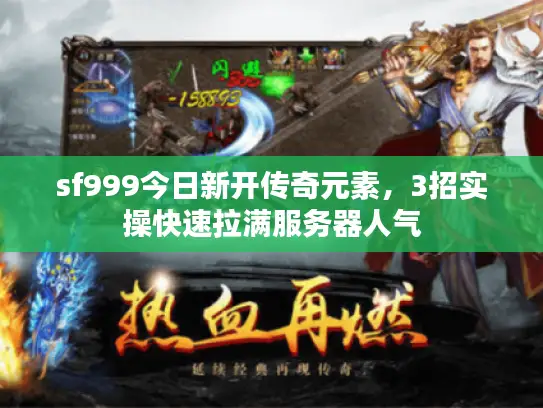 sf999今日新开传奇元素，3招实操快速拉满服务器人气