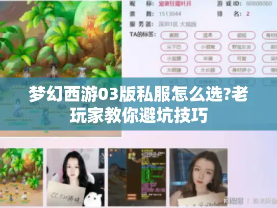 梦幻西游03版私服怎么选?老玩家教你避坑技巧 梦幻西游03版私服怎么选?老玩家教你避坑技巧