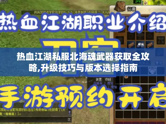 热血江湖私服北海魂武器获取全攻略,升级技巧与版本选择指南