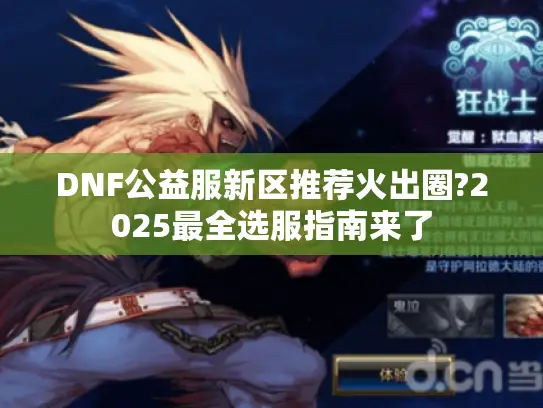 DNF公益服新区推荐火出圈?2025最全选服指南来了