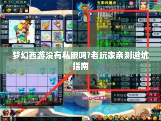 梦幻西游没有私服吗?老玩家亲测避坑指南