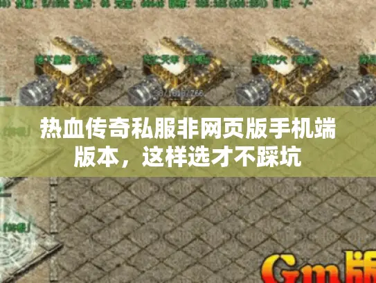 热血传奇私服非网页版手机端版本，这样选才不踩坑