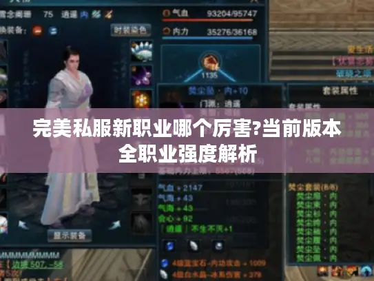 完美私服新职业哪个厉害?当前版本全职业强度解析
