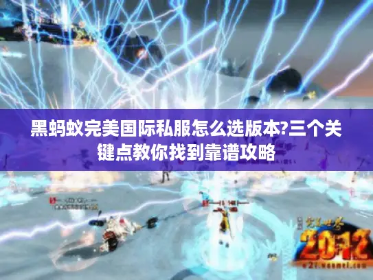 黑蚂蚁完美国际私服怎么选版本?三个关键点教你找到靠谱攻略