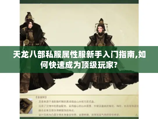 天龙八部私服属性服新手入门指南,如何快速成为顶级玩家?