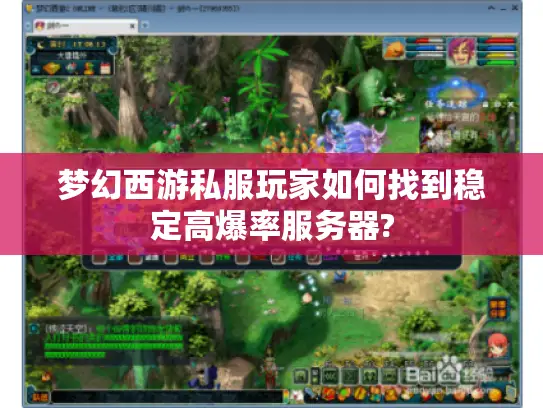 梦幻西游私服玩家如何找到稳定高爆率服务器?